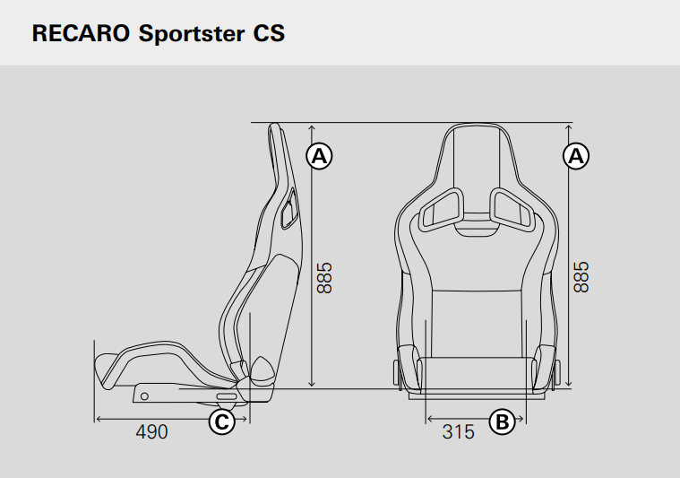 RECARO Sportster CS + SAB - Right - Car Part Plug