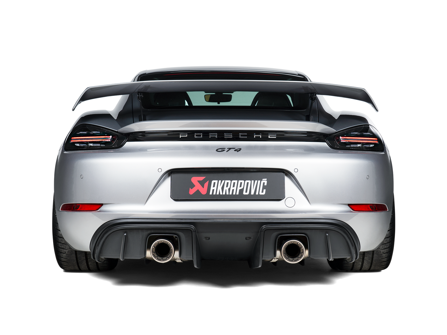 Akrapovic Tail Pipe Set (titanium) - Titanium Porsche Cayman GT4 2023 - Car Part Plug