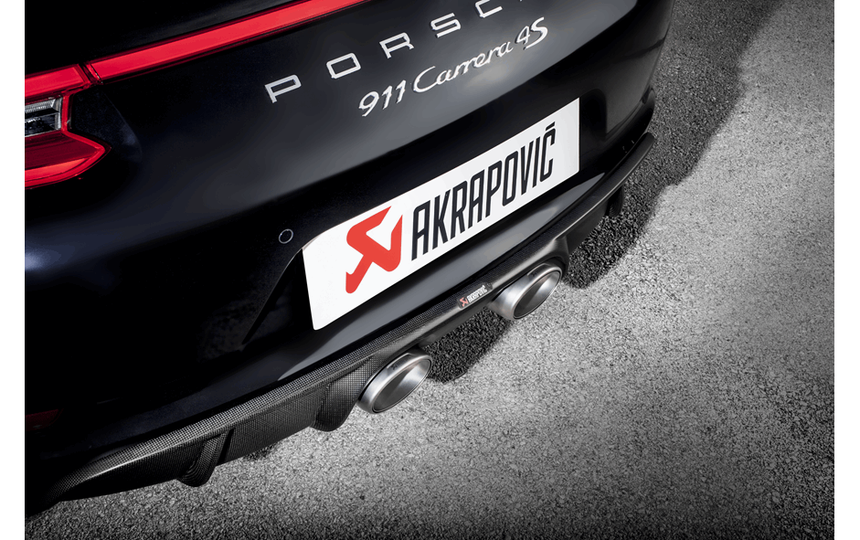 Akrapovic Carbon Fiber Diffuser - Hoog glans Porsche 911 Carrera 991.2 - Car Part Plug