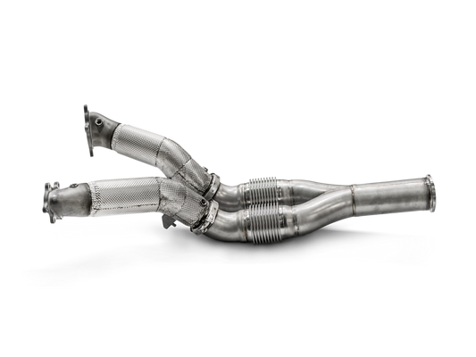 Akrapovic Link Pipe + Downpipe Set For Aftermarket turbochargers Nissan GTR 2023 - Car Part Plug
