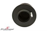 KN clamp-on conical universal sport airfilter, flange inverted red dia. 70MM / dia. top 133MM / dia. base 149MM height 127MM, max. 310HP