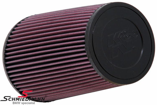 KN clamp-on conical universal sport airfilter, flange centred dia. 79MM / dia. top 121MM / dia. base 152MM height 228MM, max. 370HP