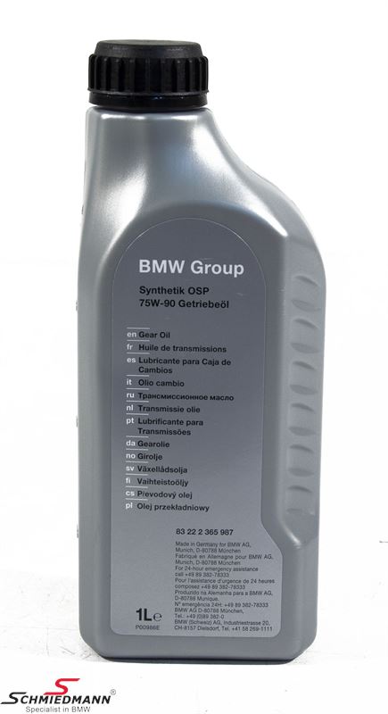 Differential oil OSP synthetic 75W-90, original BMW 1,0 liter can